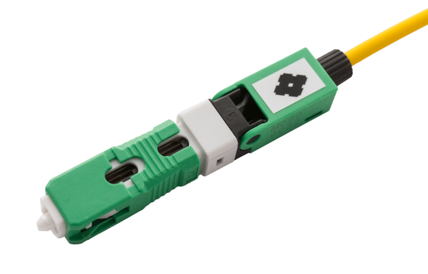 Mechanical splice e-SC connectors for drop cable & cord
